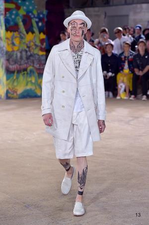 自身の肌をもファッションとして、ジュンヤ ワタナベ マン風“チンピラ”【17SSメンズ】