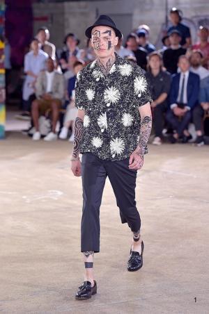 自身の肌をもファッションとして、ジュンヤ ワタナベ マン風“チンピラ”【17SSメンズ】