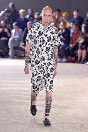 自身の肌をもファッションとして、ジュンヤ ワタナベ マン風“チンピラ”【17SSメンズ】