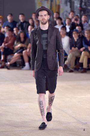 自身の肌をもファッションとして、ジュンヤ ワタナベ マン風“チンピラ”【17SSメンズ】