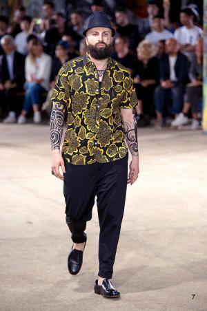 自身の肌をもファッションとして、ジュンヤ ワタナベ マン風“チンピラ”【17SSメンズ】