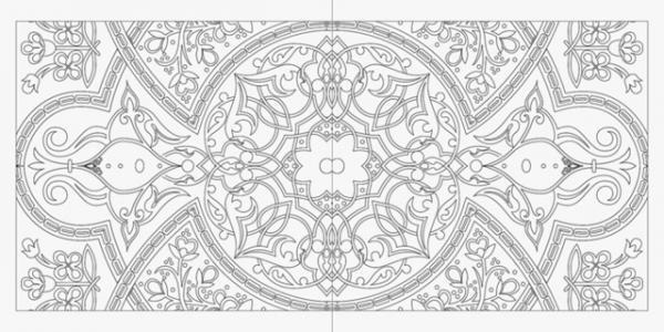 大人のぬり絵？『世界の美しい文様ぬり絵』“アラベスク文様”編が刊行