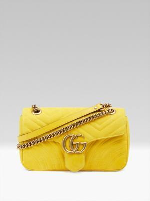 グッチのハンドバッグ「GGマーモント」が進化！ベルベット素材やハート、GGデザインのキルティング