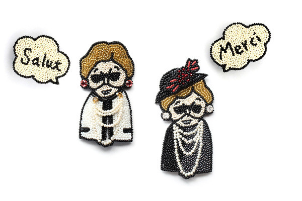 ミュベールのイカしたおばあちゃん「グランマ」が、小林モー子とのコラボでブローチになって登場