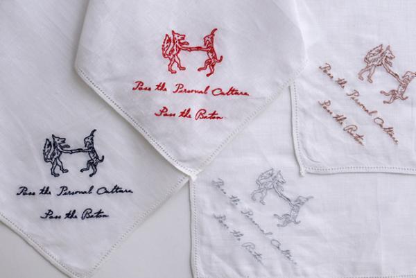 パスザバトン丸の内店7周年記念、スペシャルなリネンハンカチーフを数量限定で発売