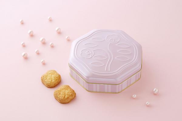 資生堂パーラーがパールピンクの限定缶に詰めた「花椿ビスケット」を数量限定発売
