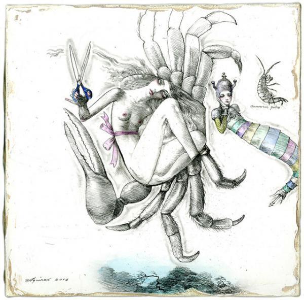 宇野亞喜良の個展「綺想曲」が銀座で開催。テーマを設けず感性のまま描いた新作が一堂に