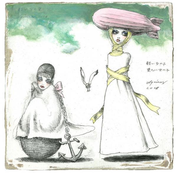 宇野亞喜良の個展「綺想曲」が銀座で開催。テーマを設けず感性のまま描いた新作が一堂に