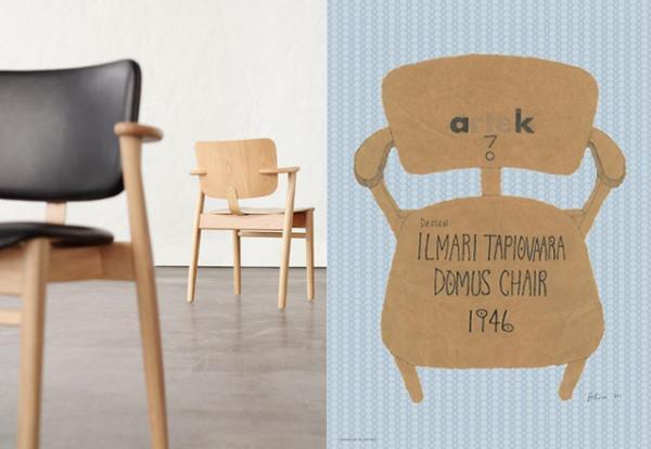 ミナ ペルホネンの生地を纏う、フィンランド発アルテックの「ドムスチェア」が70脚限定で登場