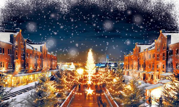 横浜赤レンガ倉庫のクリスマス マーケット！今年は雪の演出でドイツのホワイトクリスマスを再現