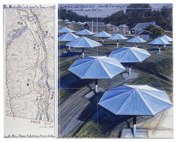 クリストとジャンヌ＝クロード、約3,000本の傘を使った作品「アンブレラ」を回顧する展覧会