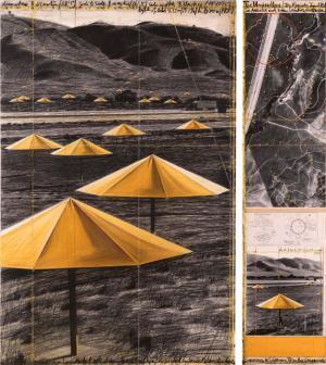 クリストとジャンヌ＝クロード、約3,000本の傘を使った作品「アンブレラ」を回顧する展覧会