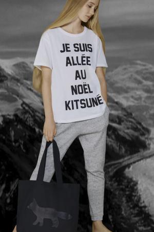 メゾン キツネから、ブラックとホワイトのホリデーコレクション！刺繍やスワロフスキーのキツネがワンポイントに