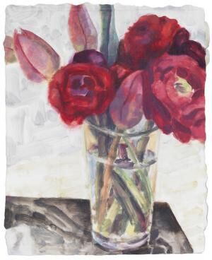 「Flowers, Berlin」 2010板に油彩25.4×20.3cm