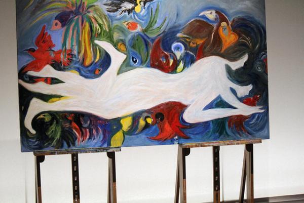 山本耀司、世界をつなぐにはアートしかない。「画と機 山本耀司・朝倉優佳」展が開幕【レポート】