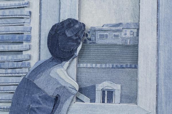 まるで写真や絵画？デニムを材料にしたイギリス人アーティストによるインディゴアート！