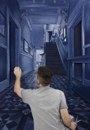 まるで写真や絵画？デニムを材料にしたイギリス人アーティストによるインディゴアート！