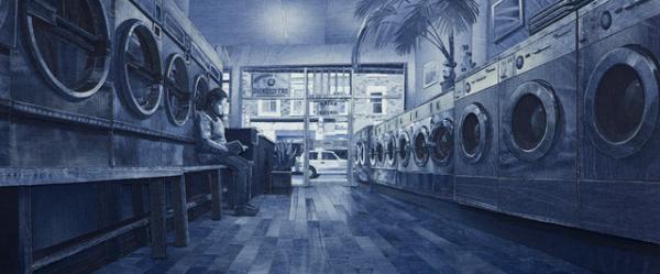 まるで写真や絵画？デニムを材料にしたイギリス人アーティストによるインディゴアート！