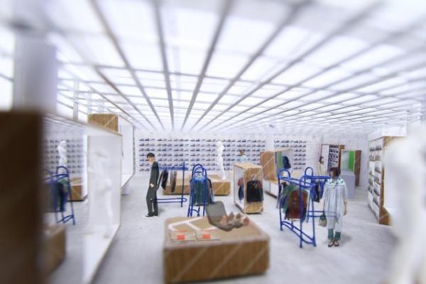 アトモス新ショップ、新宿南口に来月オープン。体育館イメージの内装はトラフ