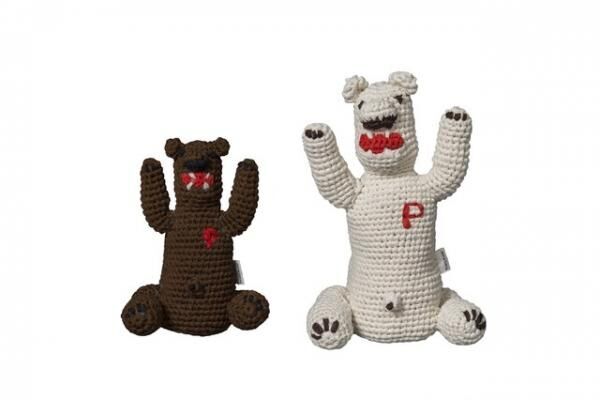 余り布で編んだ熊の人形「KACHINA BEAR」