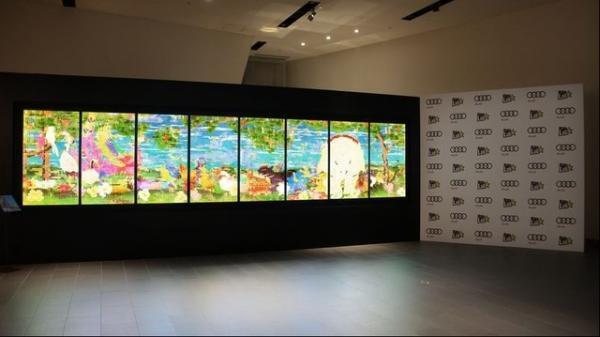 チームラボがアウディに滝をプロジェクションマッピング