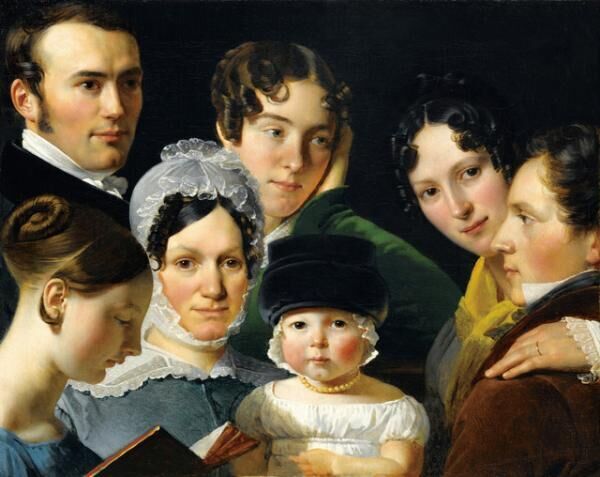クロード=マリー・デュビュッフ≪デュビュッフ一家、1820年≫1820年ルーヴル美術館