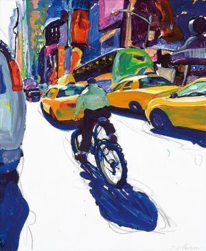 ニューヨーク描き出すトム・クリストファー個展、大阪ギャルリーためながで開催