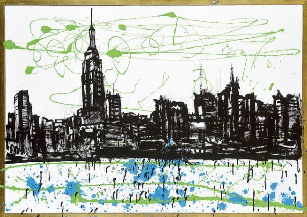 ニューヨーク描き出すトム・クリストファー個展、大阪ギャルリーためながで開催