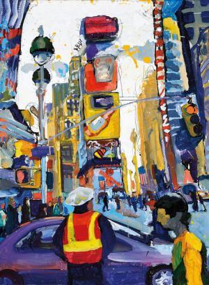 ニューヨーク描き出すトム・クリストファー個展、大阪ギャルリーためながで開催