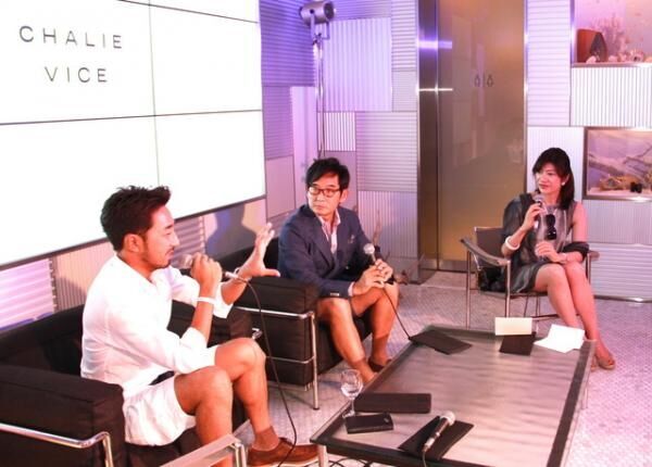 俳優の石田純一、ファッションディレクターの干場義雅、エッセイストの中野香織のトークセッションも行われた
