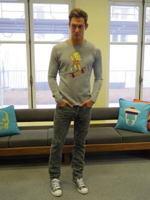 ペラフィネ、カシミアニットにシンプソンズ【15SSメンズ】