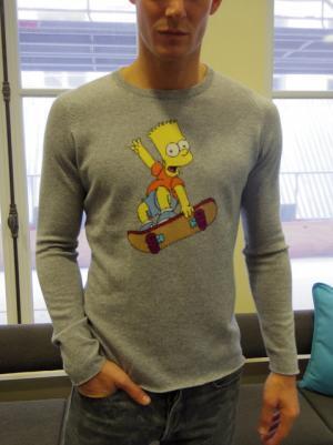 ペラフィネ、カシミアニットにシンプソンズ【15SSメンズ】