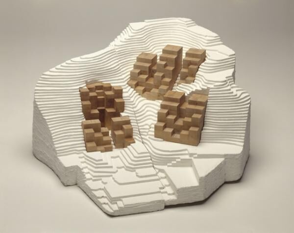 安藤忠雄《六甲の集合住宅 I 》 検討用模型1978-1983ポンピドゥー・センター パリ国立近代美術館蔵