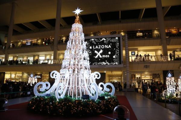 ラゾーナ川崎で3Dサウンドと連動するイルミネーションショー