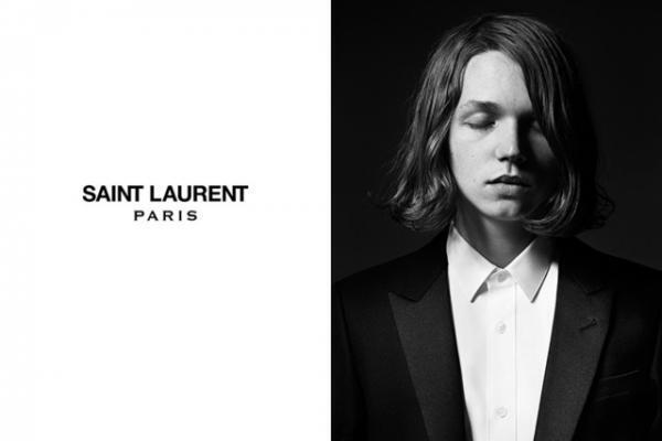 エディが撮るサンローランパーマネントコレクション。モデルはジャック・キルマー