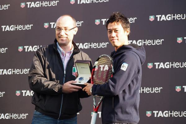 錦織圭、タグホイヤーイベントでエアケイ披露“松岡修造のようにテニス界活気付けたい”