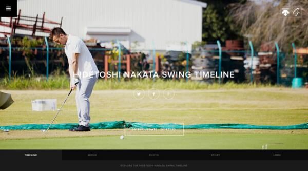 中田英寿×デサントゴルフによるプロジェクト「HIDETOSHI NAKATA SWING TIMELINE」
