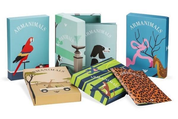 アルマーニジュニアが絵本作家とのコラボ発売。第1弾は動物達の物語