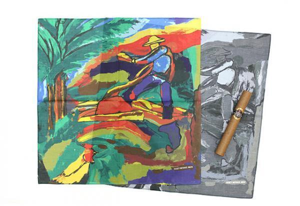 チョコに疲れた男性に、イッセイミヤケからユーモア溢れる葉巻型ハンカチ