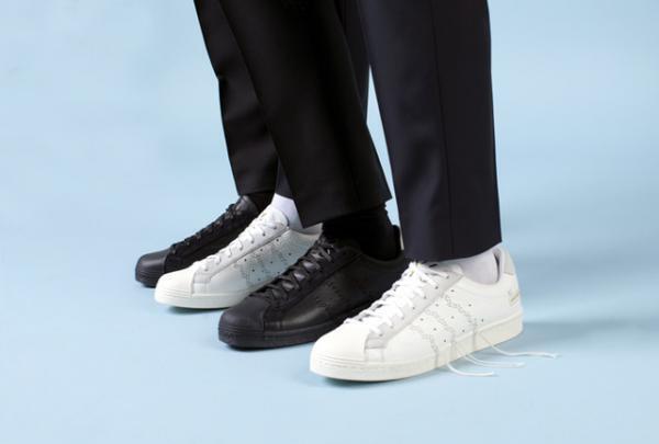 ワイズ×アディダス「スーパースター」、スリーストライプを大胆なモードにアレンジ