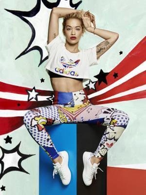 アディダスオリジナルスbyリタ・オラ、彼女の積極性や楽天主義をアメコミ表現