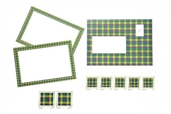 伊勢丹タータン柄の“切手”や“ハガキ”入りのレターセット登場