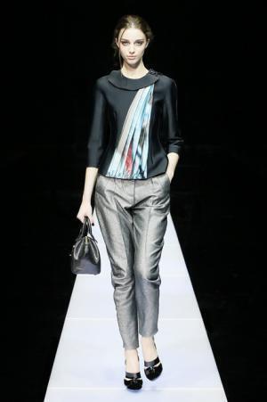 服で水彩画を描いたジョルジオアルマーニ【15-16AWウィメンズ】