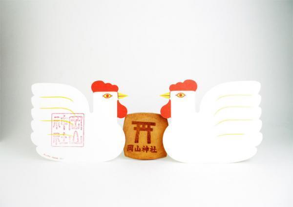 岡山神社に約2m四方の巨大な“酉”絵馬、デザイン事務所シファカが奉納