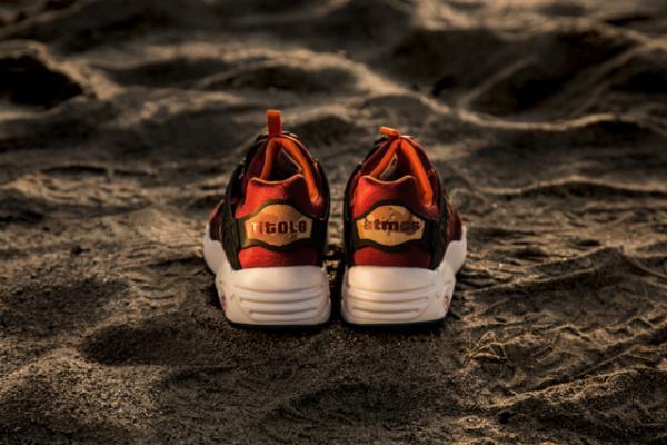 PUMA×atmos×Titolo、3ネームコラボのスニーカー「DISC BLAZE “DESERT DUSK”」発売