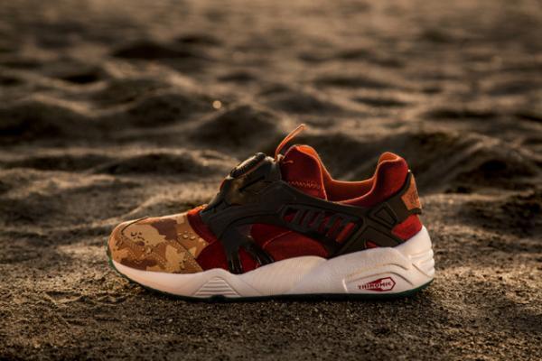 PUMA×atmos×Titolo、3ネームコラボのスニーカー「DISC BLAZE “DESERT DUSK”」発売