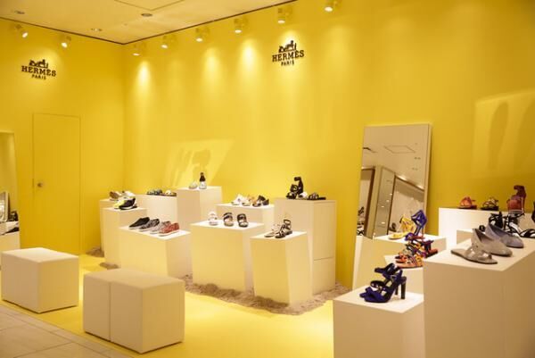エルメスの期間限定ブティック「RISING SHOSE」が伊勢丹新宿店本館2階=婦人靴/プロモーションにオープン