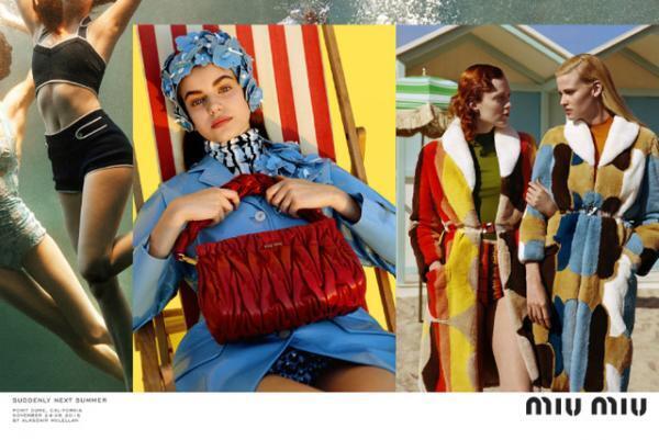 ミュウミュウ2017春夏広告キャンペーン、エル・ファニング、ララ・ストーンなどが登場