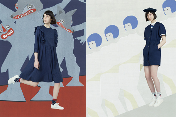 メゾン キツネ、クラシカル×スポーティーにアメリカンポップのアクセント【2017秋冬ウィメンズプレ】