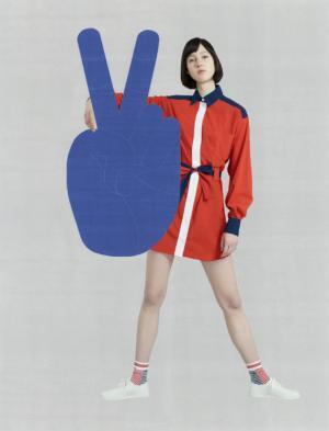 メゾン キツネ、クラシカル×スポーティーにアメリカンポップのアクセント【2017秋冬ウィメンズプレ】